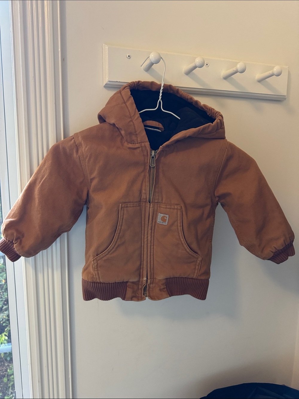Carhartt Kids Brown Hooded Puffer Jacket